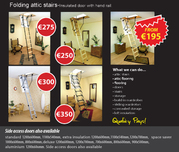 Folding attic stairs/ladders supplied and fitted from €195